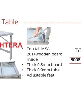 S/S Folding Work Table GETRA 300812