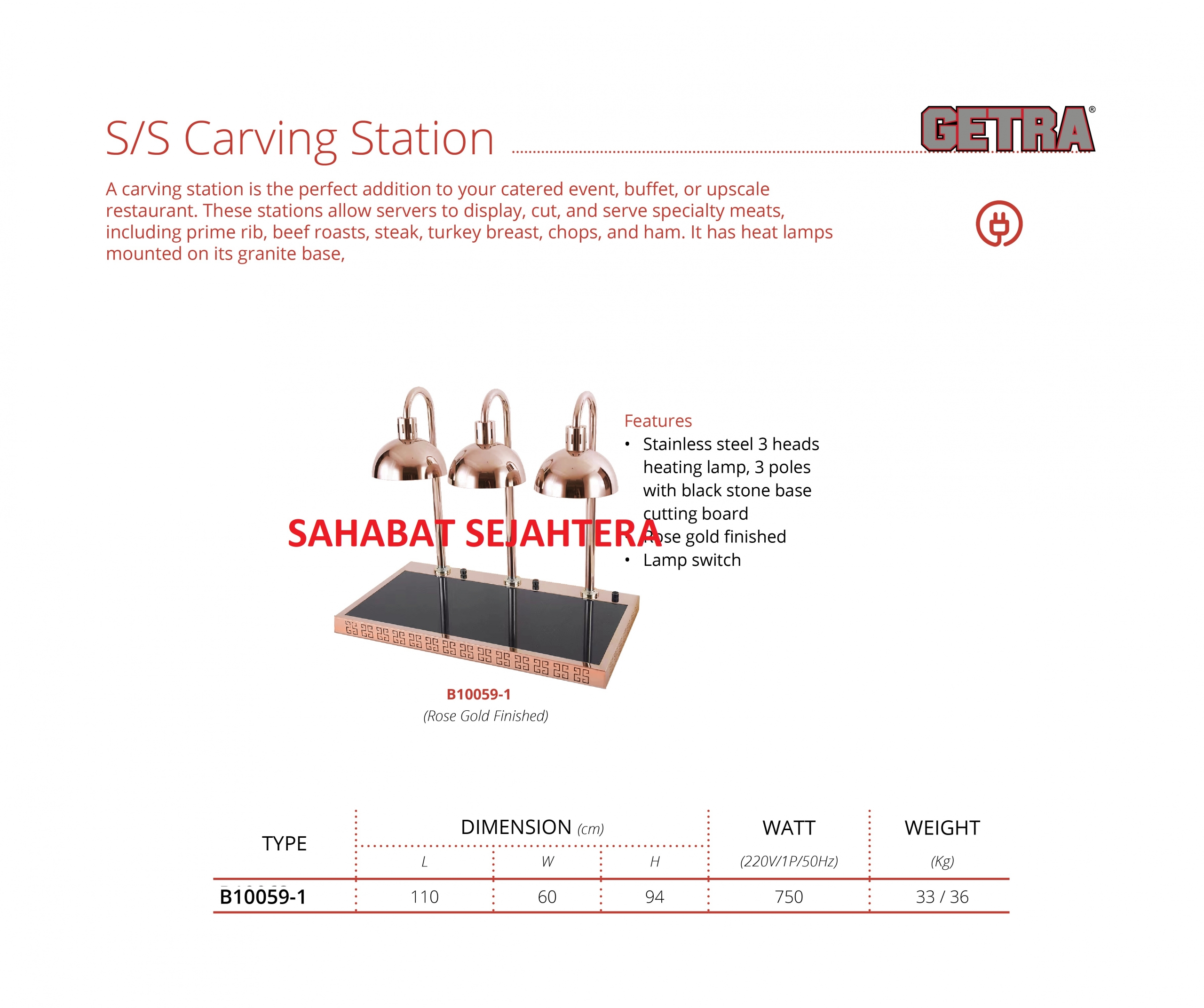 S/S Carving Station GETRA B10059-1