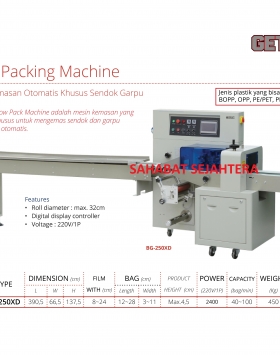 Flow Packing Machine GETRA BG-250XD