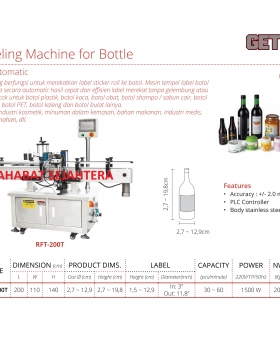 Labelling Machine for Bottle GETRA RFT-200T