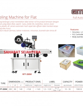 Labelling Machine for Flat GETRA RFT-200W