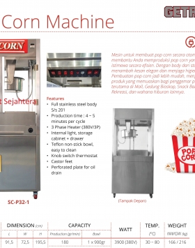 Pop Corn Machine GETRA SC-P32-1